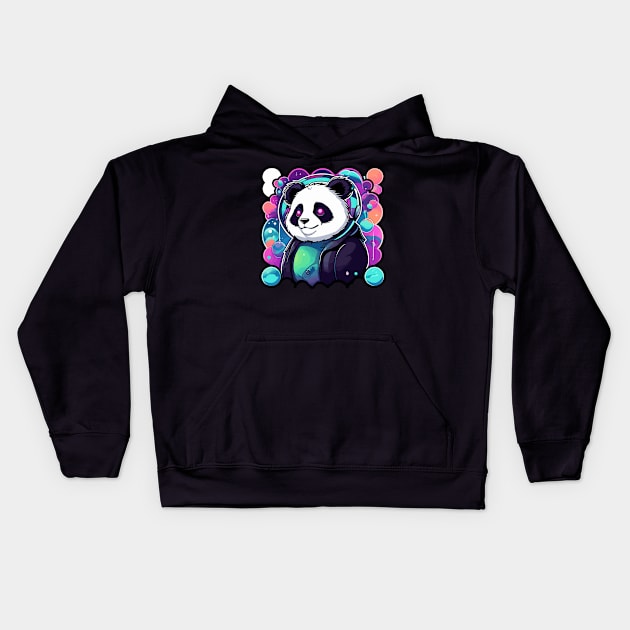 Panda Illustration Kids Hoodie by FluffigerSchuh